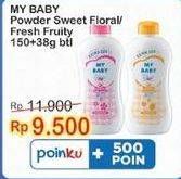 Promo Harga MY BABY Baby Powder Sweet Floral, Fresh Fruity 150 gr - Indomaret