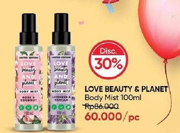 Promo Harga Love Beauty And Planet Body Mist 100 ml - Guardian