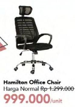 Promo Harga Office Chair Hamilton  - Carrefour