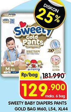 Promo Harga Sweety Gold Pants L54, M60, XL44 44 pcs - Superindo