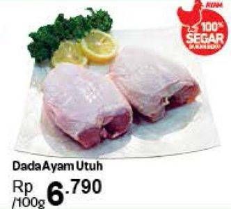 Promo Harga Dada Ayam Utuh per 100 gr - Carrefour