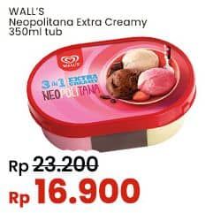 Promo Harga Walls Ice Cream Neopolitana 350 ml - Indomaret