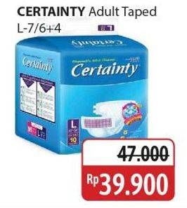 Promo Harga Certainty Adult Diapers L7, L10 7 pcs - Alfamidi