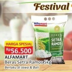 Promo Harga Alfamart Beras Setra Ramos 5000 gr - Alfamart