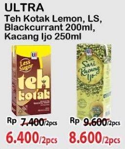 Promo Harga Ultra Sari Kacang Ijo 250 ml - Alfamart