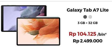 Promo Harga SAMSUNG Galaxy Tab A7 Lite  - Erafone
