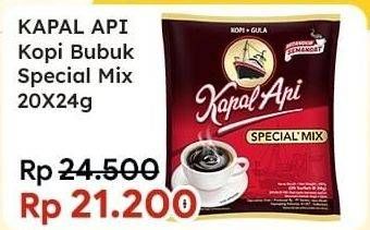 Promo Harga Kapal Api Kopi Bubuk Special Mix per 20 sachet 25 gr - Indomaret