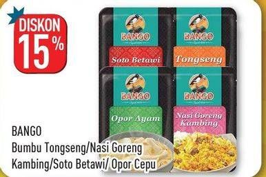 Promo Harga BANGO Bumbu Kuliner Nusantara Tongseng, Nasi Goreng Kambing, Soto Betawi, Opor Ayam Cepu  - Hypermart