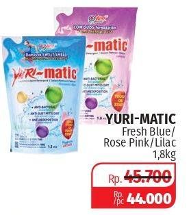 Promo Harga YURI MATIC Detergent Liquid Floral, Lavender, Blue 1800 gr - Lotte Grosir