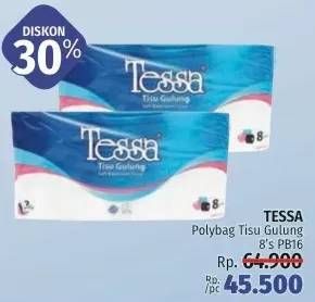 Promo Harga TESSA Toilet Tissue PB-16 8 roll - LotteMart