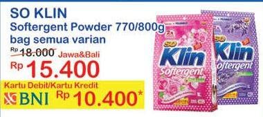 Promo Harga Softergent/ Detergent 800/770gr  - Indomaret