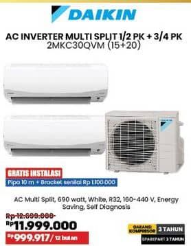 Promo Harga Daikin 2MKC30QVM | AC Multi Split 1/2 PK  - COURTS