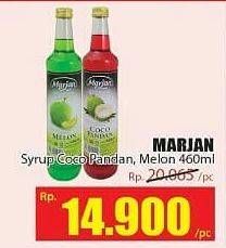 Promo Harga MARJAN Syrup Boudoin Coco Pandan, Melon 460 ml - Hari Hari