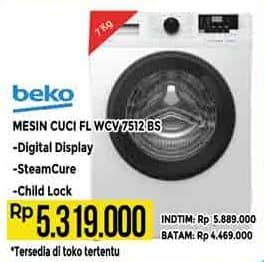 Promo Harga Beko FL-WCV7512 BS Mesin Cuci Front Load  - Hypermart