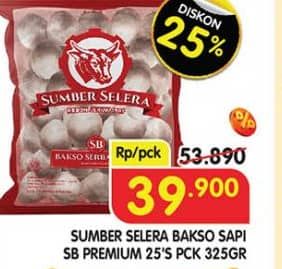 Promo Harga Sumber Selera Bakso Sapi SB Premium 25 pcs - Superindo