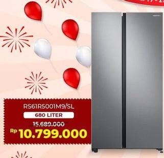 Promo Harga Samsung RS61R5001M9 | Refrigerator Side By Side  - Electronic City