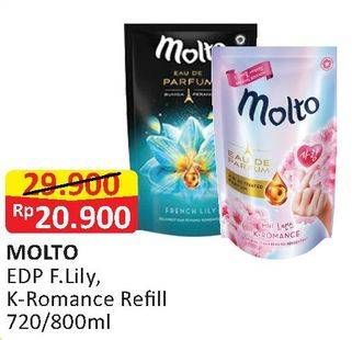 Promo Harga MOLTO Eau De Parfum French Lily, K-Romance 720 ml - Alfamart