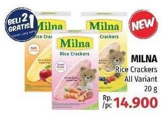 Promo Harga MILNA Rice Crackers All Variants 5 pcs - LotteMart