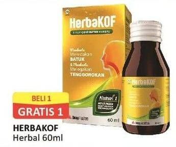 Promo Harga Herbakof Obat Batuk 60 ml - Alfamart