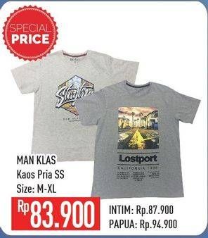 Promo Harga MAN KLAS Kaos Pria S/S M-XL  - Hypermart