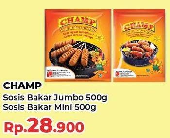 Promo Harga CHAMP Sosis Bakar Jumbo, Mini 500 gr - Yogya