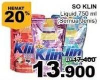 Promo Harga SO KLIN Liquid Detergent All Variants 750 ml - Giant