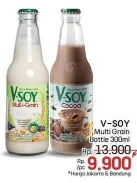 Promo Harga V-soy Soya Bean Milk Multi Grain 300 ml - LotteMart
