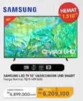 Promo Harga Samsung LED TV 50" UA50CU8000K UHD Smart  - Carrefour