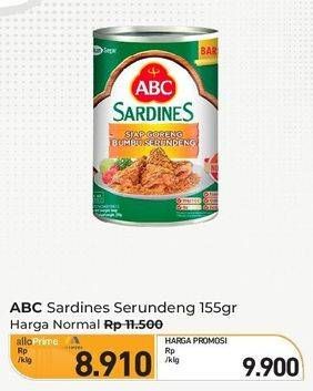 Promo Harga ABC Sardines Bumbu Serundeng 155 gr - Carrefour
