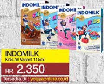 Promo Harga INDOMILK Susu UHT Kids All Variants 115 ml - Yogya