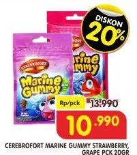 Promo Harga Cerebrofort Marine Gummy Strawberry, Grape 20 gr - Superindo
