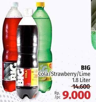 Promo Harga Aje Big Cola Minuman Soda Cola, Strawberry, Lime 1800 ml - Lotte Grosir