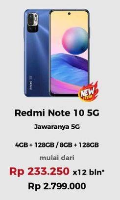 Promo Harga XIAOMI Redmi Note 10 5G 4GB+128GB, 8GB+128GB  - Erafone