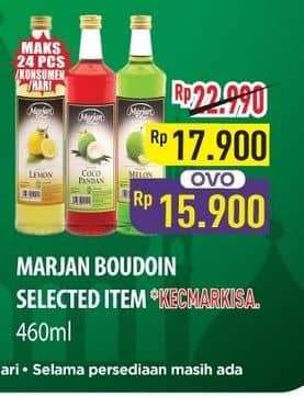 Promo Harga Marjan Syrup Boudoin Kecuali Markisa 460 ml - Hypermart