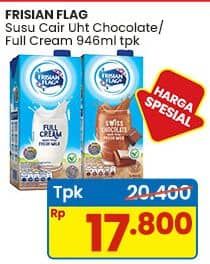 Promo Harga Frisian Flag Susu UHT Purefarm Full Cream, Swiss Chocolate 946 ml - Indomaret