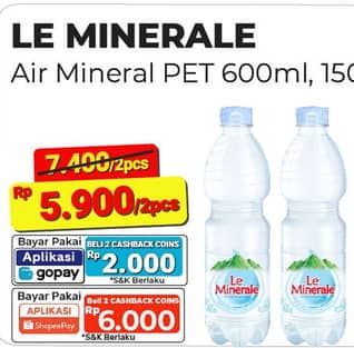 Promo Harga Le Minerale Air Mineral 600 ml - Alfamart