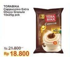 Promo Harga Torabika Cappuccino Extra Choco Granule per 10 sachet 25 gr - Indomaret