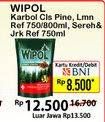Promo Harga WIPOL Karbol Wangi Classic Pine, Lemon, Sereh + Jeruk 750 ml - Alfamart
