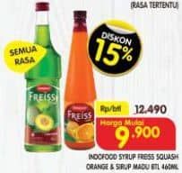Promo Harga Freiss Syrup Squash All Variants 500 ml - Superindo