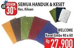 Promo Harga Welcome Keset Embossed 40 X 60 Cm  - Hypermart