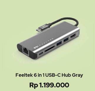 Promo Harga FEELTEK Jet Glass 6 in 1 USB-C Hub Gray  - iBox
