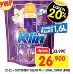 Promo Harga So Klin Liquid Detergent All Variants 1600 ml - Superindo