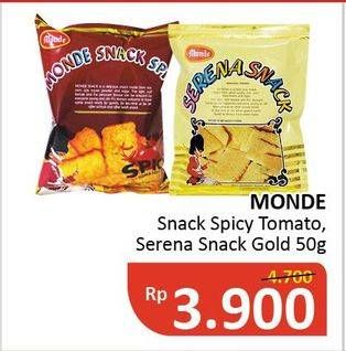 Promo Harga MONDE Snack Spicy Tomato/Serena Snack Gold  - Alfamidi