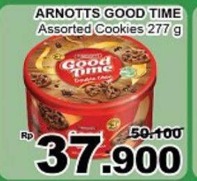 Promo Harga GOOD TIME Chocochips Assorted Cookies Tin 277 gr - Giant