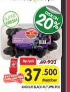 Anggur Black Autumn  Diskon 24%, Harga Promo Rp37.500, Harga Normal Rp49.900, Khusus Member