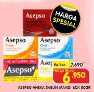 Promo Harga ASEPSO Transparant Soap Moisture Care All Variants 80 gr - Superindo