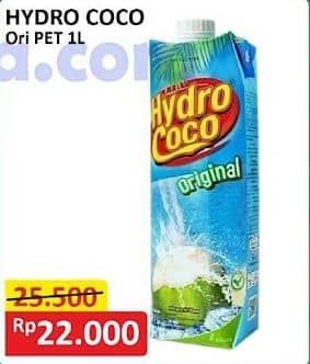 Promo Harga Hydro Coco Minuman Kelapa Original 1000 ml - Alfamart