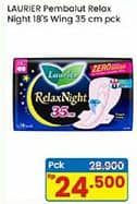 Promo Harga Laurier Relax Night 35cm 18 pcs - Indomaret