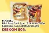 Promo Harga Mabell Mini Sosis Sapi Ayam Bratwurst/Sosis Sapi Ayam Bratwurst  - Yogya
