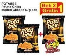 Promo Harga POTABEE Snack Potato Chips Melted Cheese 57 gr - Indomaret